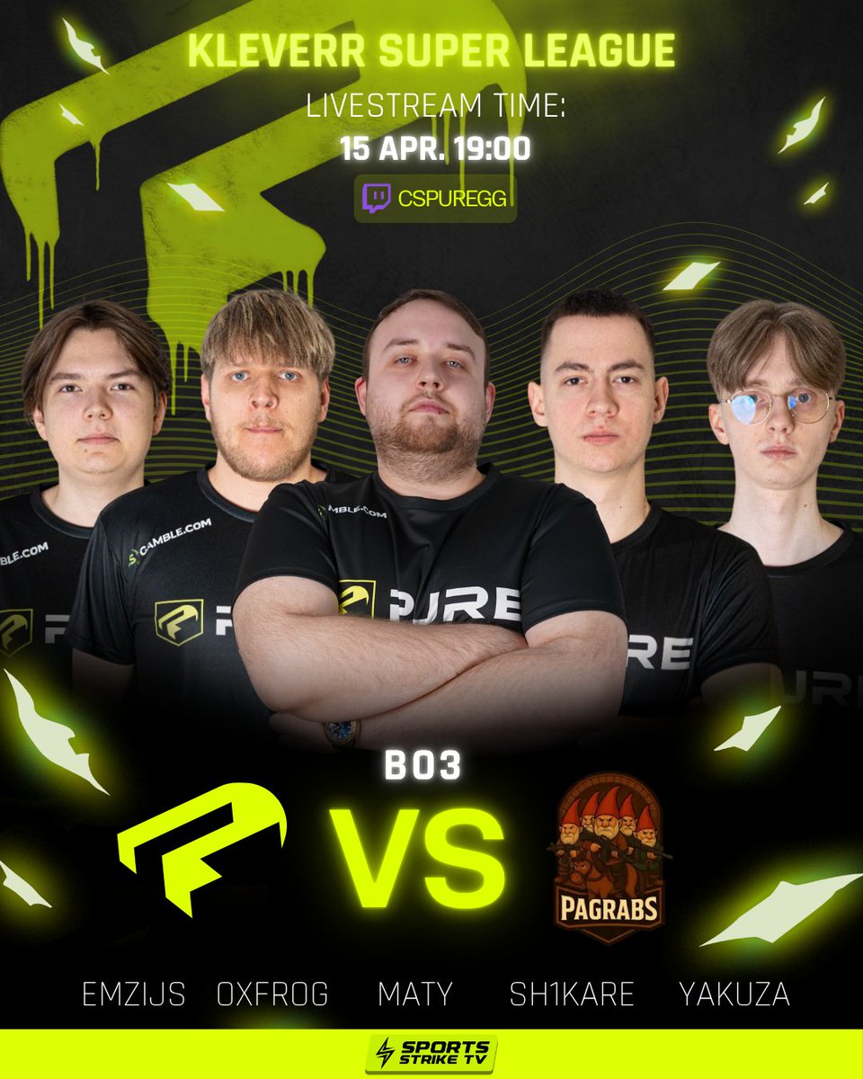 CSPUREGG's tweet image. 🎮 MATCH DAY!  We're going live tonight! 
 ⚔️PURE vs PAGRABS
📅 19:00  
📺Best of 3 | @esportaliga 
 Tune in live on Twitch 👉 twitch.tv/cspuregg
#PURE #Virsliga #CSGO #Esports
