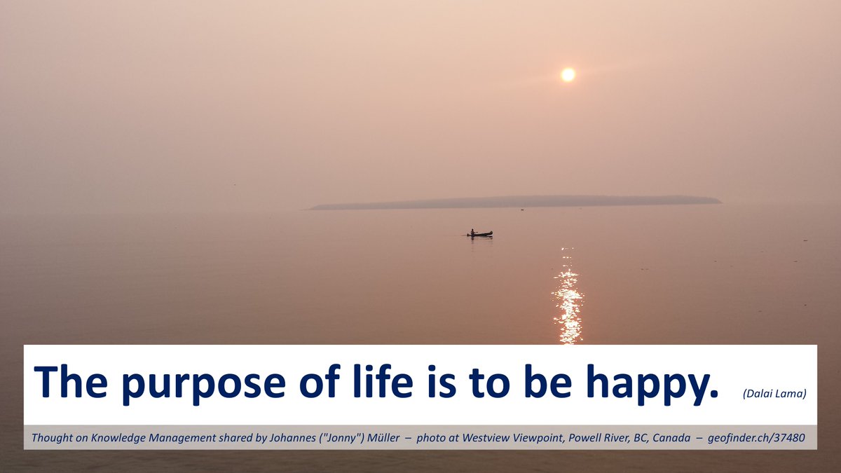 JonnyMueller's tweet photo. Thought on #KnowledgeManagement # 155:

💡💡 The purpose of life is to be happy. 💡💡
(@DalaiLama)

▶️ Share your feedback: https://t.co/xw2jhsumSQ
▶️ More thoughts: https://t.co/UJj1ty5eVA https://t.co/eznjCjO35k