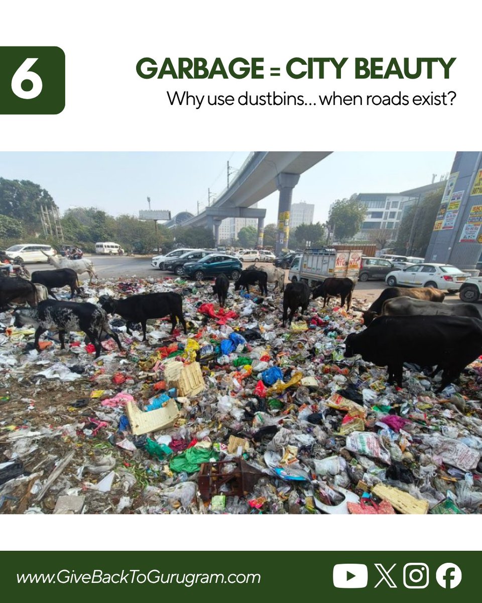 givebacktoggm's tweet photo. Pollution.
Garbage.
Waterlogging.
Traffic.
Safety issues.
Cyber crime.

This is not just a system failure.
This is a collective failure—of planning, execution, and behavior.

This Earth Month 🌍
we need action, not excuses.

👉 https://t.co/gq2oVEt8fB

#EarthDay #CleanCity #India https://t.co/lkhFQTbleM