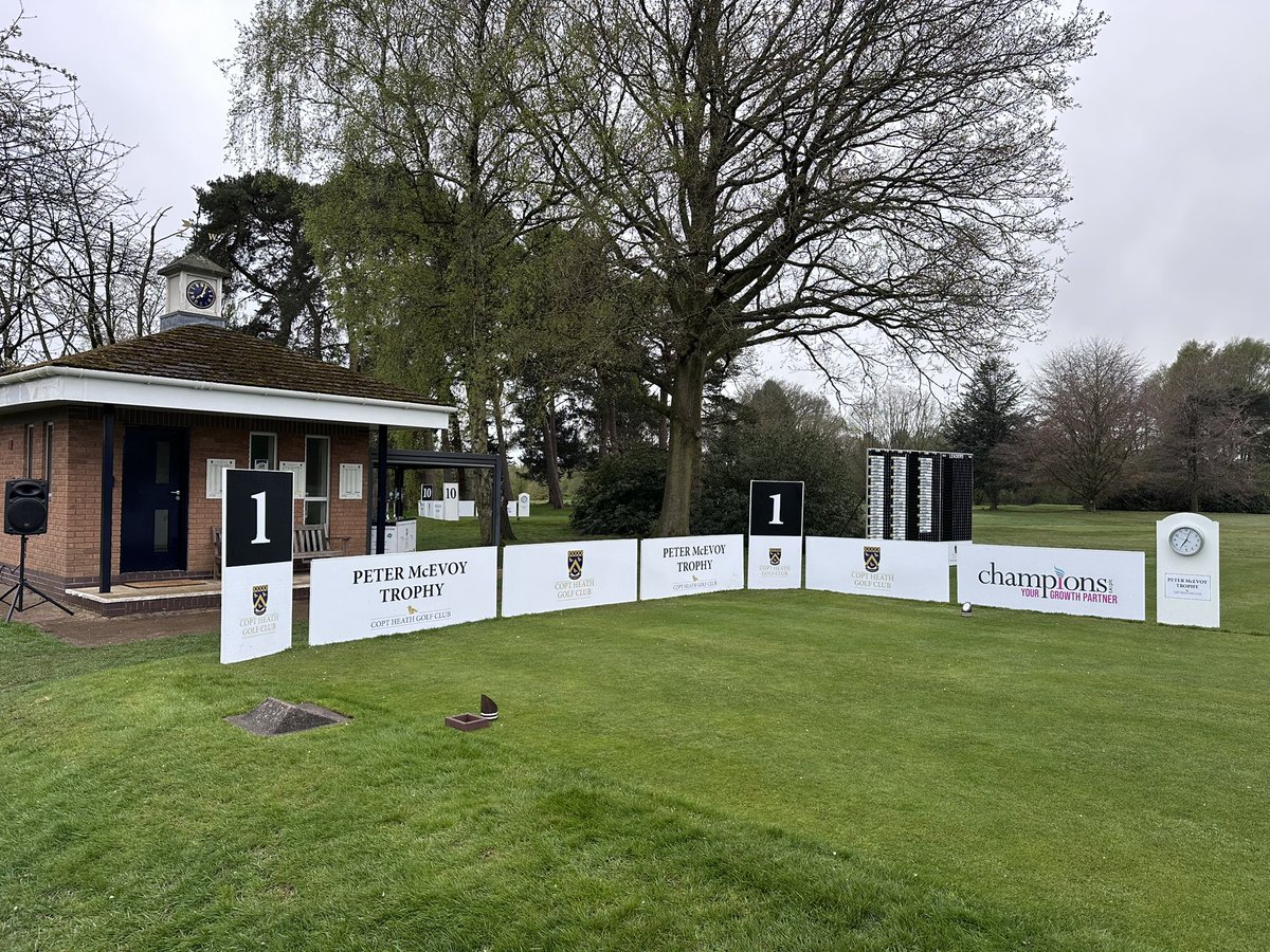 ScoreboardsGolf's tweet photo. All setup and ready for Rd 1 of the Peter McEvoy Trophy @CoptHeathGC Good luck to all those competing 🏆 Live Scores at https://t.co/FtjONxBfCg https://t.co/5IJCNmcuIR