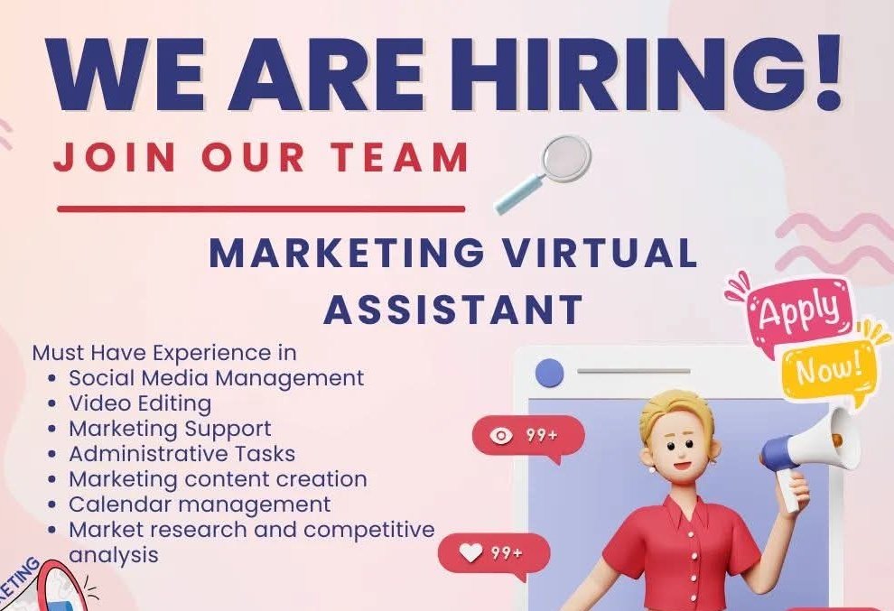 MrCharlesky's tweet image. HIRING!!

These roles are up for hire:
1. Virtual Assistant(2)
2. Customer Service Rep(2)
3. Graphic &amp;amp; Video Editors(2): $10/hr
4. Data Entry(2): $12/hr
5. Social Media Manager(2): $12/hr
6. Copywriter
7. Annotator
8. Data Analyst

📍Remote

Interested? Or know anyone interested?
