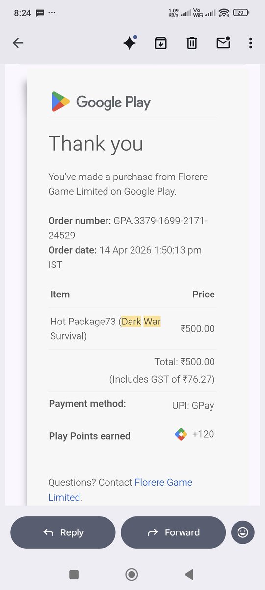 Shash_sm's tweet photo. Payment email screenshots https://t.co/wO1SPT15JE