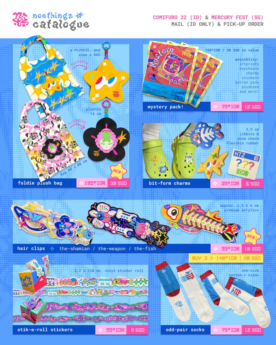 tabe_thay's tweet image. noethingz #CF22 ✦ #MercuryFest2026 catalogue

✦ mail (id only) &amp;amp; pick-up order ✦

- ends at april 27
- GOs welcome! (notify first)

(1/2)
