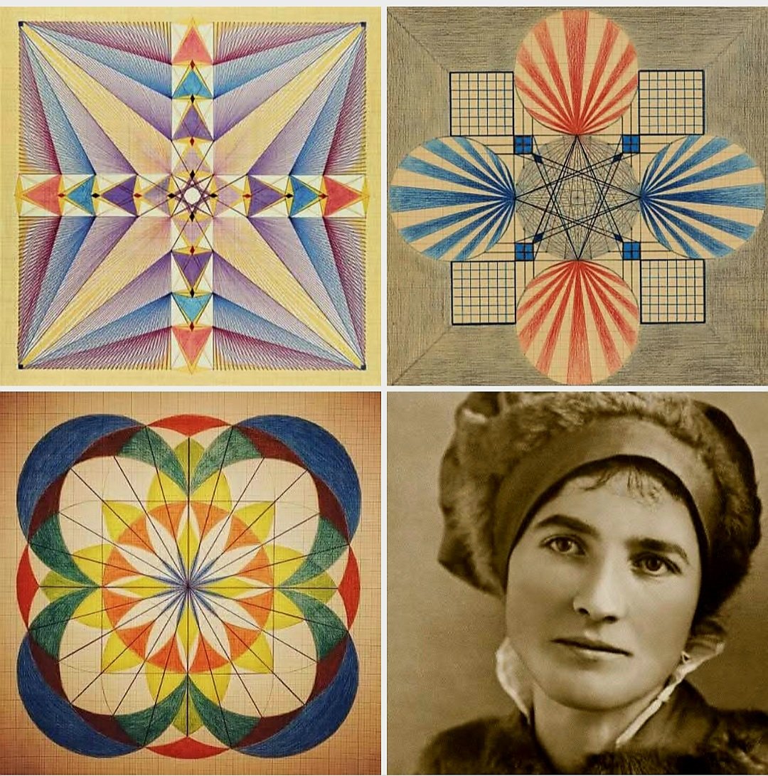 womensart1's tweet photo. Emma Kunz (1892-1963), Swiss healer, visionary and outsider artist who  published three books and produced many drawings #womensart #BookArtWeek https://t.co/tueYfr7MAu