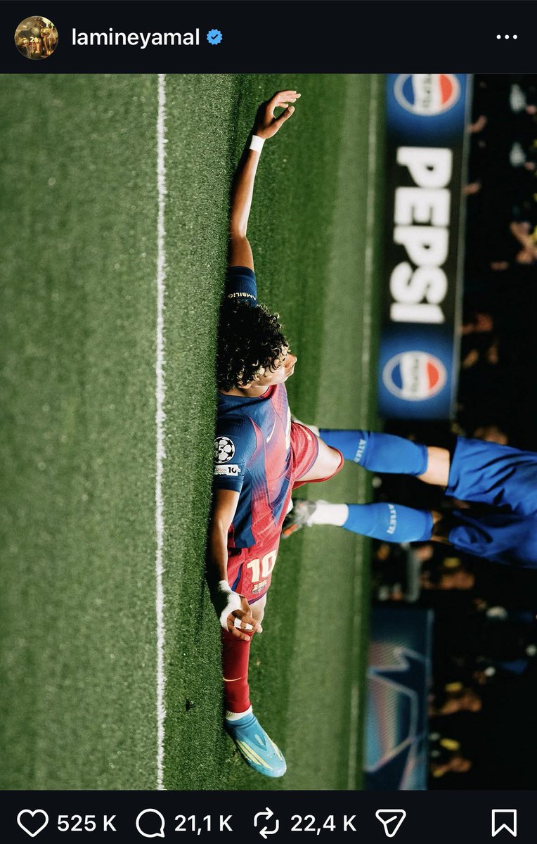 🚨 Lamine Yamal 🇪🇸 s’exprime sur l’élimination du Barça face à l’Atletico Madrid hier :

« 𝘖𝘯 𝘢 𝘵𝘰𝘶𝘵 𝘥𝘰𝘯𝘯𝘦́, 𝘮𝘢𝘪𝘴 𝘤̧𝘢 𝘯’𝘢 𝘱𝘢𝘴 𝘴𝘶𝘧𝘧𝘪. 𝘊𝘦 𝘯’𝘦𝘴𝘵 𝘲𝘶’𝘶𝘯𝘦 𝘱𝘢𝘳𝘵𝘪𝘦 𝘥𝘶 𝘤𝘩𝘦𝘮𝘪𝘯 : 𝘱𝘰𝘶𝘳 𝘢𝘵𝘵𝘦𝘪𝘯𝘥𝘳𝘦 𝘭𝘦 𝘴𝘰𝘮𝘮𝘦𝘵, 𝘪𝘭