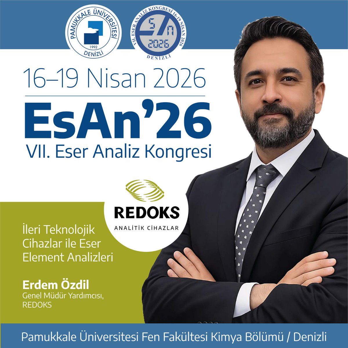 redokslab's tweet photo. ESAN’26 kapsamında, Genel Müdür Yardımcımız Erdem Özdil tarafından gerçekleştirilecek olan “İleri Teknolojik Cihazlar ile Eser Element Analizleri” başlıklı sunuma sizleri davet ediyoruz.

📅 16 Nisan | ⏰ 14:30–15:00

#analiz #spektroskopi #icp #icpms https://t.co/52OXVlBLgl