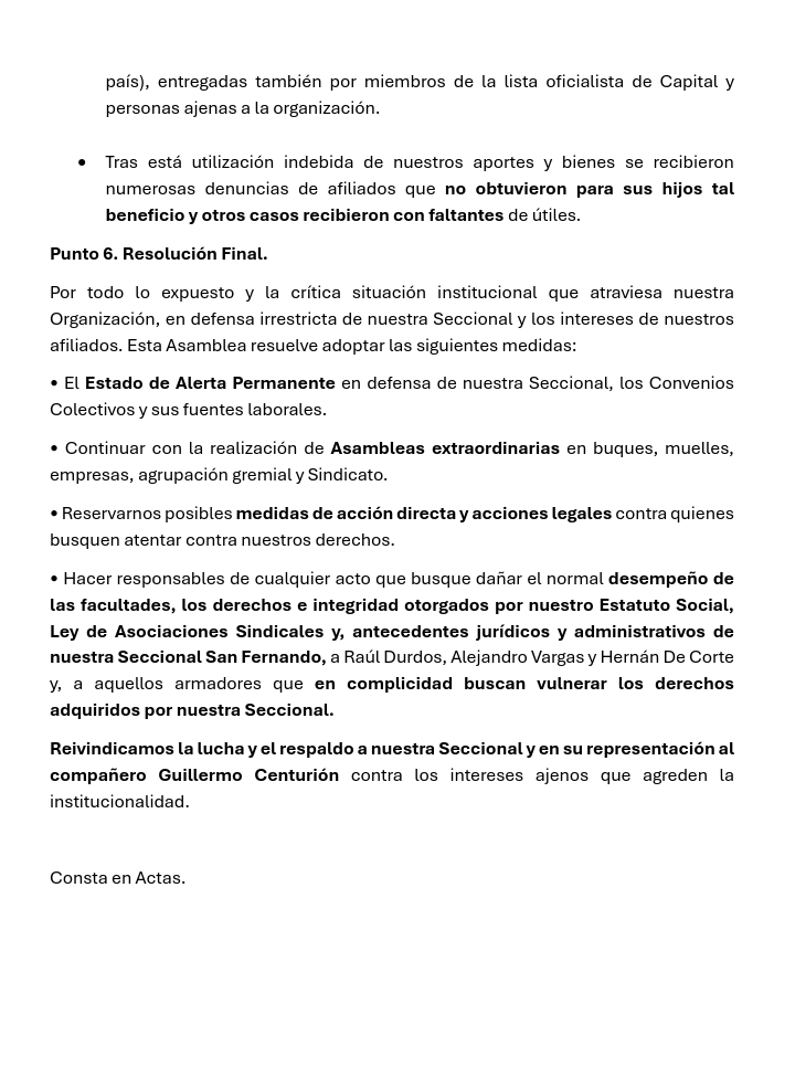25NoviembreSOMU's tweet photo. Resolución Asamblea Extraordinaria SOMU San Fernando #EleccionesYa #NoALaPrecarizacionLaboral #EstadoDeAlerta #AsambleaPermanente #MedidasDeAccionDirecta #LibertadSindical #QueSeVayanTodos #FueraDurdos https://t.co/e4nQcJPERQ