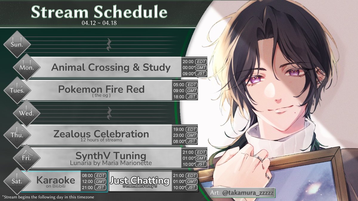 ‖ 57th Week ♪ 

📅 04.12 ~ 04.18

⁘ Illustration: @/takamura_zzzzz