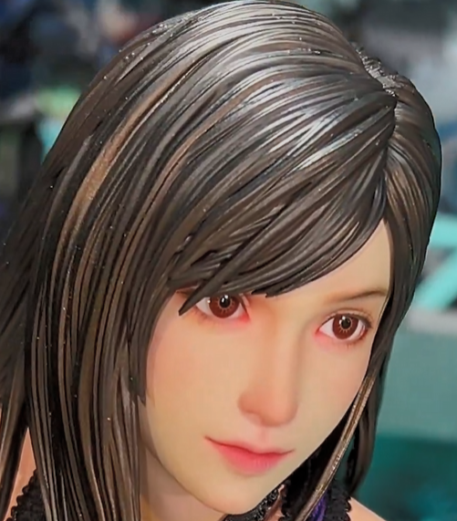 statues_anvi's tweet photo. @orz_GK I wish Fries Studio would correct Tifa's eye color 😭 
Her eyes have red irises. https://t.co/h59vC49JX4