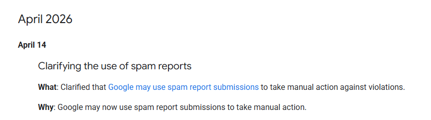 glenngabe's tweet image. Important change from Google for how spam reports are handled AND for people filing the spam reports. 1) Google can now use those reports to issue a manual action on a site. They said that wasn't the case before. And 2) If they do issue a manual action based on your spam report,