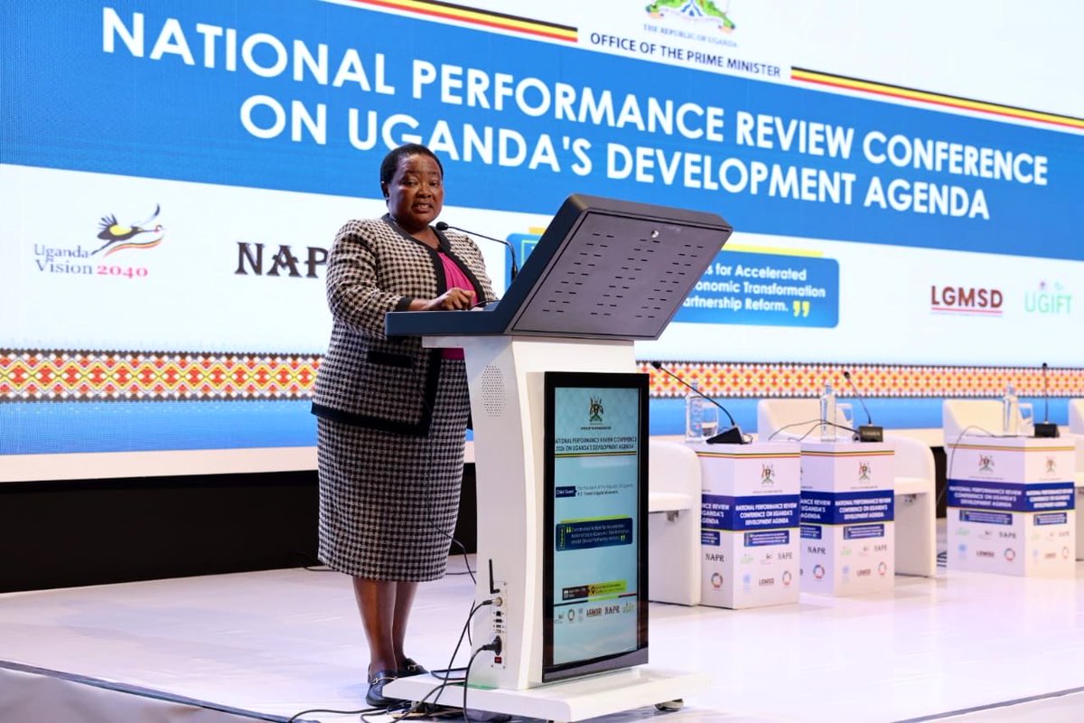 UNinUganda's tweet photo. At #NPRC2026, Rt. Hon. Robinah Nabbanja emphasized leadership, accountability &amp; results as central to Uganda’s development.
“This conference is a critical platform to reflect, recommit, and accelerate delivery for our people.”🇺🇬
 #SDGsUg

 @OPMUganda 

@sdgs_ug https://t.co/PHbcqm4x8M