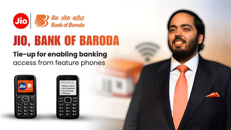 NewsKiDuniya6's tweet image. Jio partners with Bank of Baroda to bring banking services to feature phones 

Now, millions can access essential banking balance checks, fund transfers, and more without needing a smartphone. 
#Jio #BankOfBaroda #DigitalIndia #FinancialInclusion
