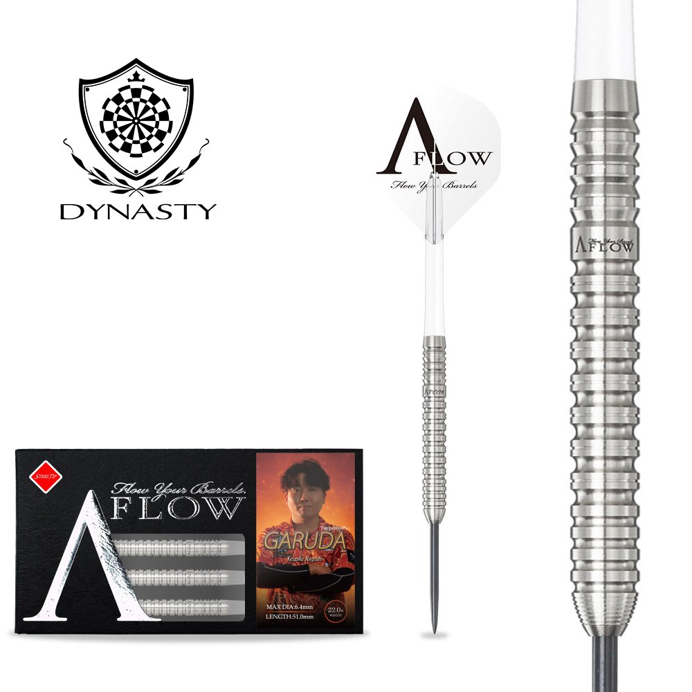 DynastyDartsInt's tweet photo. "GARUDA"NAGOSHI KEISUKE MODEL
Spec;
Brand: A-FLOW
Material : Tungsten 90%
Length : 51.0mm
Maximum Diameter : 6.4mm
Weight (Barrel only): 22.0g
#dynasty
#darts
#steeldarts
#steeltip
#AFLOW https://t.co/vHRDMDJd7r