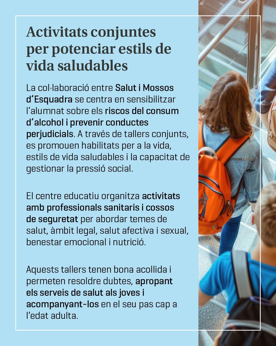 revistafersalut's tweet photo. Programa #Salut i #Escola. Acompanyament, promoció i educació en la salut en l’adolescència, per promoure actituds i hàbits saludables entre els adolescents.
👉 https://t.co/jyXCzC3NNN
✍️@EbaCentelles https://t.co/qoUbJS8Zt3