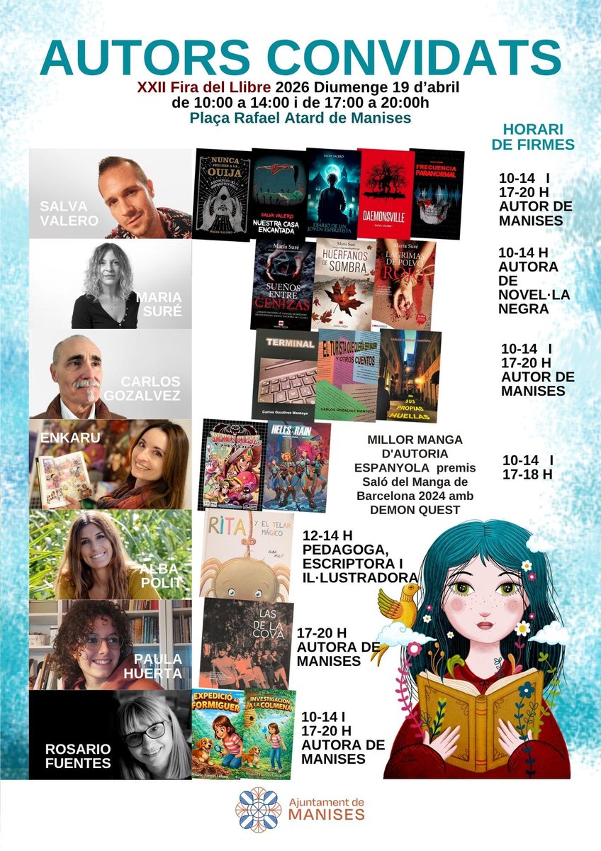 Enkaru_'s tweet photo. El próximo 19 de abril, estaré en la Fira del Llibre de Manises, ¡y encantada de dedicaros mis libros con dibujo incluido! Mis trabajos más recientes son: 50 Historias de Fútbol para antes de dormir (Planeta), Hell's Rain (Letra Blanka), Demon Quest (Fandogamia). ¡Nos vemos! 😘 https://t.co/5JknmLXsE6