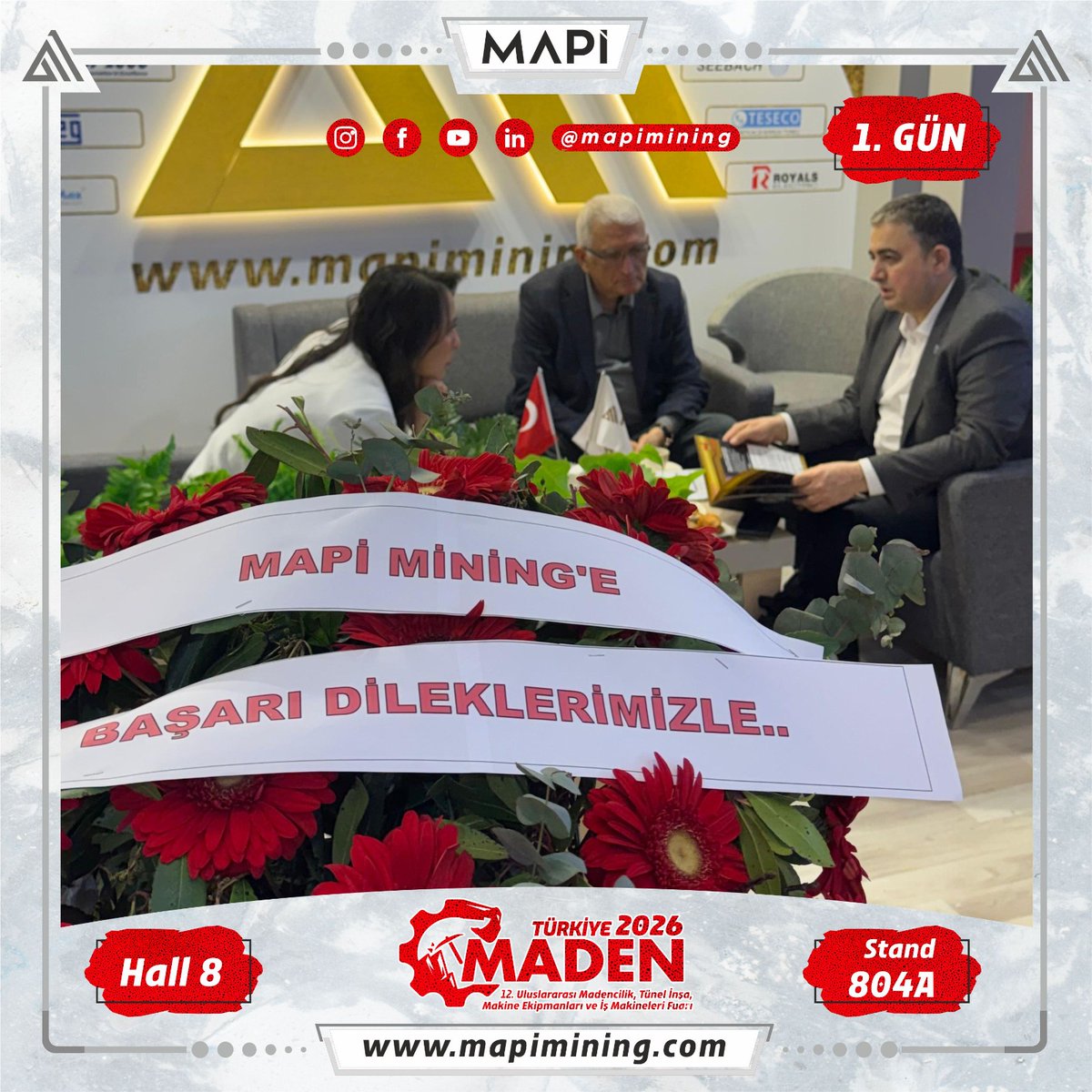 mapimining's tweet image. TÜYAP Madencilik Fuarı’ndan öne çıkanlar - 1. Gün 
⸻
Highlights from TÜYAP Mining Exhibition - Day 1

#mapi #mapimining