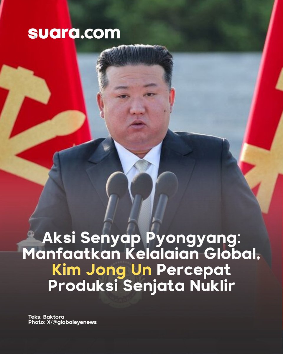 suaradotcom's tweet image. Saat mata dunia terpaku pada bara api di Timur Tengah, Kim Jong Un justru memanfaatkan kegelapan untuk mematangkan senjata nuklirnya.

Baca di sini: suara.com/news/2026/04/1…

#kimjongun #koreautara #nuklir #timurtengah BM