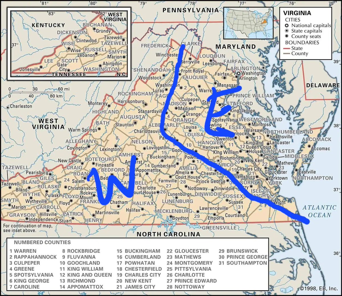 I've lived in VA 38 years. Dad's side goes back multiple generations. The E side has controlled the state his entire life. This isn't new. Want to help the state change? Move to the W side. Pretty simple.