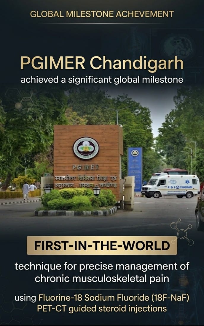 pgichd's tweet photo. 'This Pathbreaking Innovation Has the Potential to Transform Chronic Pain Management Globally'— Prof. Vivek Lal, Director, PGIMER
@PMOIndia
@MoHFW_INDIA 
@JPNadda https://t.co/y3ChAboJ6x