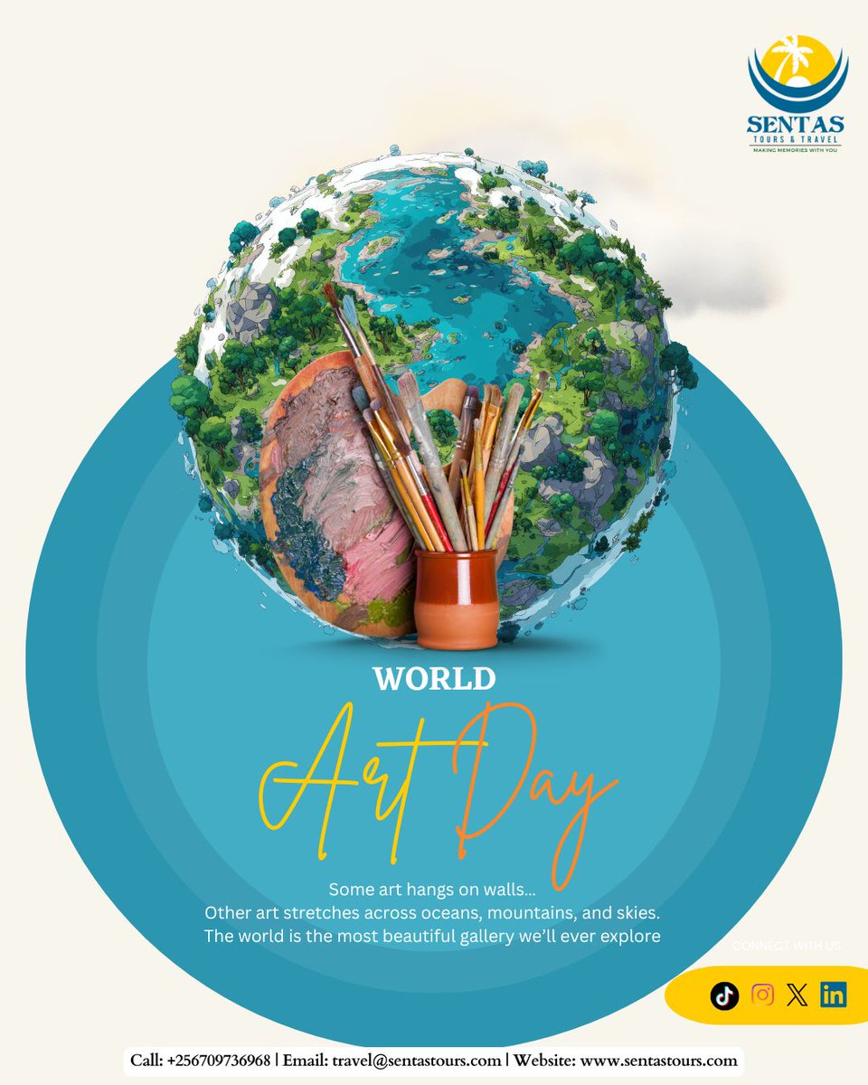 Today is World Art Day, and honestly… the world might be the greatest masterpiece of all

Sometimes all you need to do is step out, explore and see it!
📧 travel@sentastours.com
📞 +256709736968
#travelsentasuganda #ugandatravelagent #exploreuganda #africatravel #worldartday