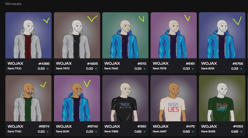 Woja_inu's tweet image. ❗️WOJAX NFTs #discount #EGLD #WOJAINU
💪grab &amp;amp; stake for WOJAINU #OneDex 

👍xoxno.com/collection/WJX…