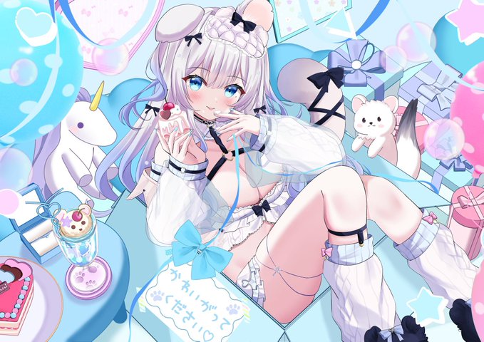 ニリム・スノーメルトさん(@NilimSnow_fsp )のお誕生日イラストを描かせていただきました!
ふわふわで可愛い雰囲気のニリムさんのお写真になります…🩵🫧 