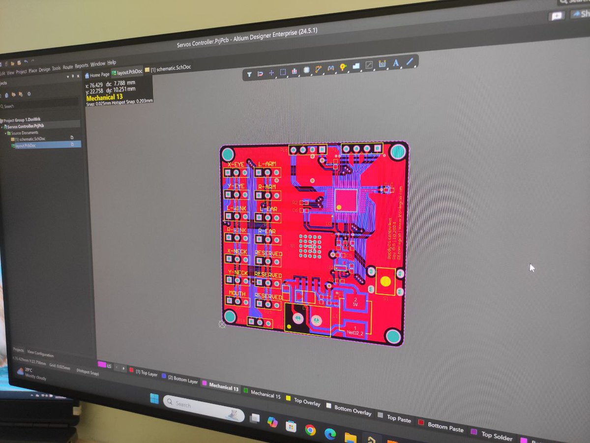 leonrobotics's tweet image. PCB design starts simple.
Ends complex.

Early boards = pure intent.
No optimization. Just truth.

Then reality hits:
SI, EMI, thermal, DFM, cost.

Every trace becomes a trade-off.

Good design evolves, without losing its core.

#PCB #PCBA #Hardware #Engineering #Embedded