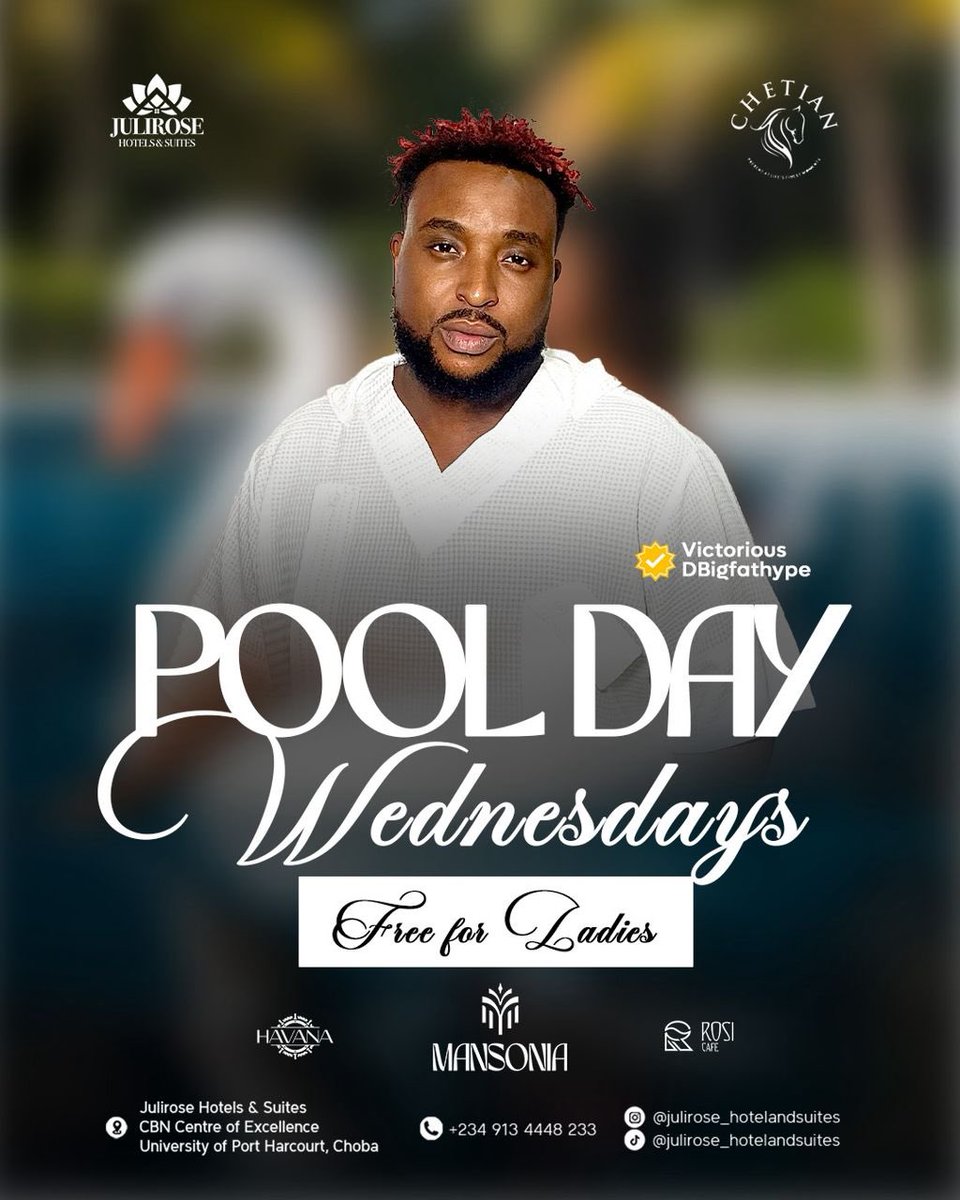 pizzlehoudini's tweet photo. It’s Wednesday and the weather is kuku hot. 

So it’s a good day to enter inside pool and chill with good music &amp; premium vibes! 

Pool Day is live today at JuliRose Hotels and Suites. 

And it’s free for ladies. 

Limoncello drink is available too

Powered by @chetiansynergy https://t.co/W8Af1ZMoxu