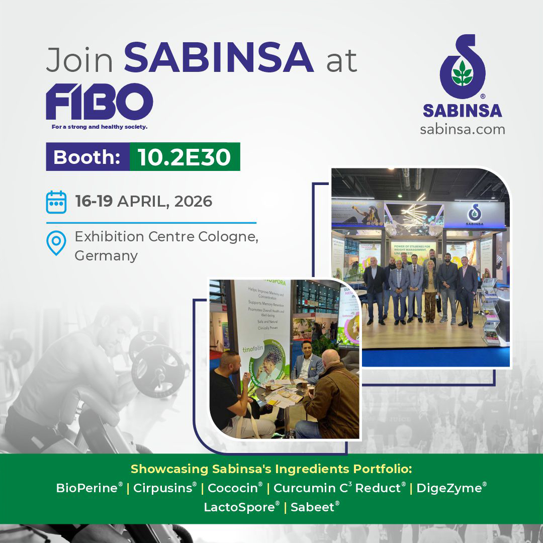 sabinsa's tweet image. We are thrilled to exhibit at FIBO 2026!

Booth: 10.2E30

16 – 19 April 2026 | Exhibition Centre Cologne, Germany

Click here to know more: shorturl.at/2x5Tw

#FIBO2026 #Sabinsa #GutHealth #ActiveLifestyle #SportsNutrition #Nutraceuticals