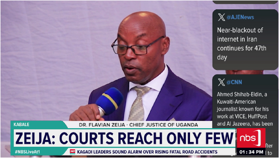 nbstv's tweet photo. Chief Justice Dr. Flavian Zeija has urged legal professionals to expand access to justice beyond courtrooms by serving communities through alternative mechanisms.

#NBSLiveAt1  #NBSUpdates https://t.co/wvHcvJ6wl4
