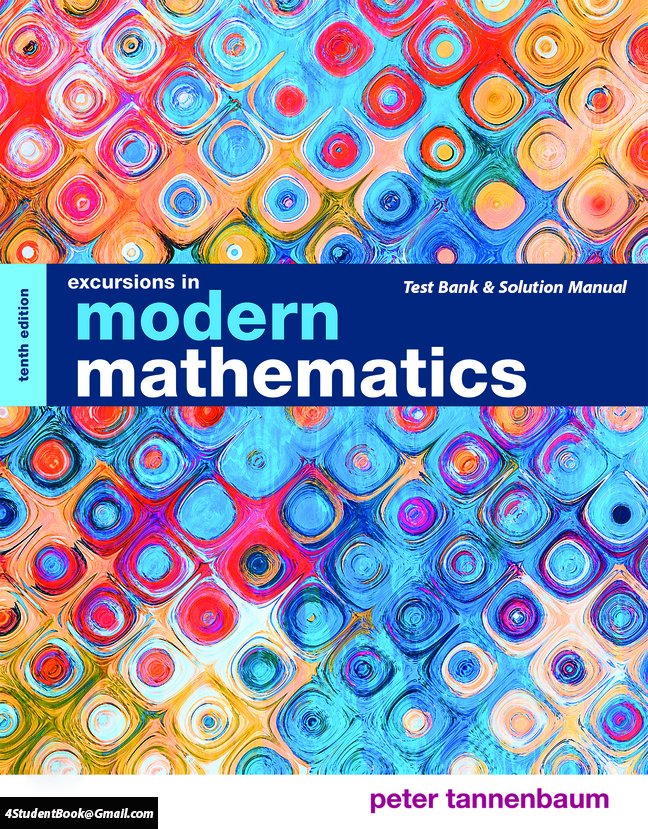 4BestStudent's tweet photo. Test Bank &amp; Solutions Manual for Excursions in Modern Mathematics, 10th Edition By Peter Tannenbaum
Product ID: 3195
Immediate Purchase Link: https://t.co/Ainb6NhGxF
Downloadable link.
For Contact: 4StudentBook@Gmail.com https://t.co/F5NSz6rXBd