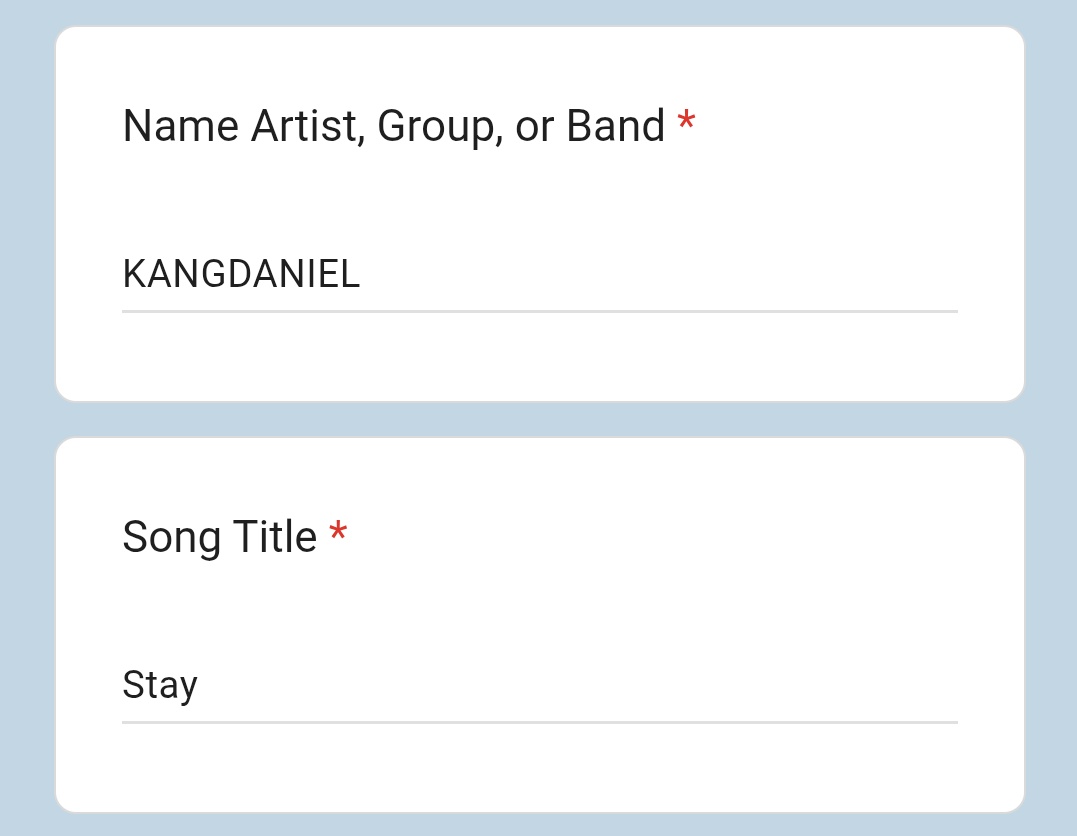 D-1📢
今週４回目のリクエスト🐶🩷
Stay again🎶
今週『Stay』がON AIRされますように🙏

↓Request here🗳️
docs.google.com/forms/d/e/1FAI…

#KANGDANIEL #강다니엘 #カンダニエル #Stay