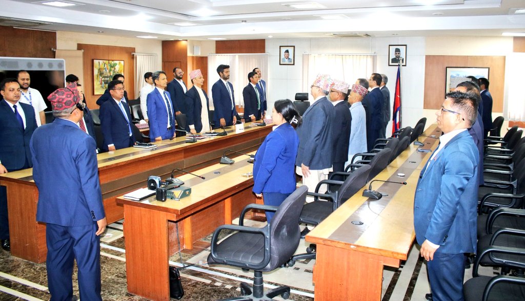 The @MoFANepal organised a short session today at the Ministry to mark the observance of the first-ever International Wellness Day. 

On the occasion, the Hon. Foreign Minister <a href="/shisir/">Shisir Khanal</a> highlighted the importance of embracing wellness practices in our daily lives and encouraged