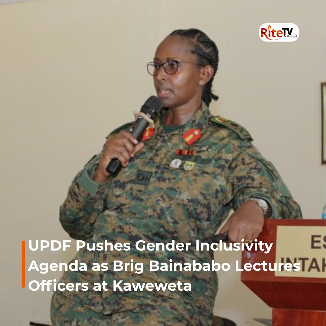 RiteTelevision's tweet image. UPDF Pushes Gender Inclusivity Agenda as Brig Bainababo Lectures Officers at Kaweweta. Read more here... ritetv.ug/post.html?type… 
#UPDF
#GenderInclusivity
#RiteTVNewsUpdates