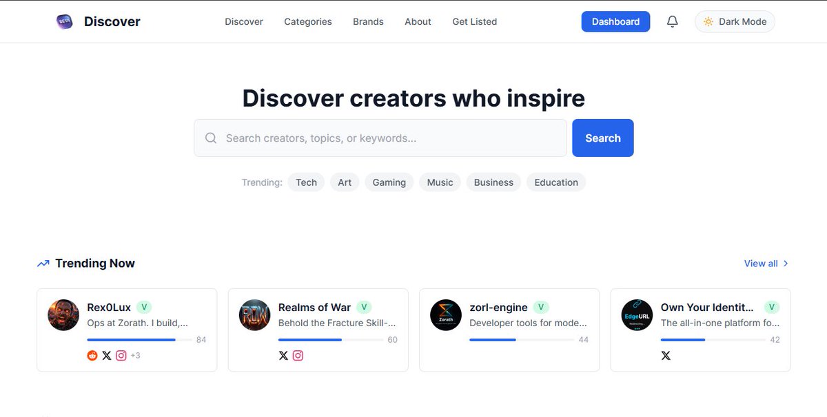 EdgeURL's tweet photo. Get Listed on Discover - Create your profile and get discovered by thousands of users. 

#Google loves us too😝

#EdgeURL #Discover #Biopages 
https://t.co/JTavLCkwft https://t.co/OKbe08Vons