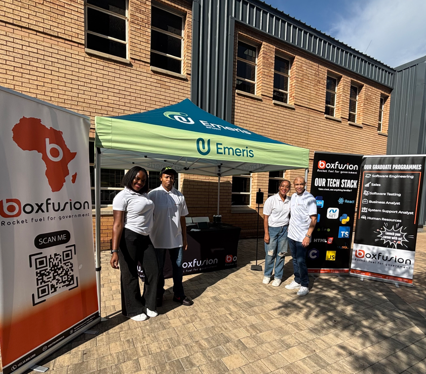 boxfusion_sa's tweet image. We're on campus at the Emeris Pretoria 2026 Annual, connecting with future problem-solvers. If you're ready to turn your potential into impact, let’s meet! 

#Boxfusion #GraduateProgramme #FutureTalent #PublicSectorInnovation #DigitalTransformation #