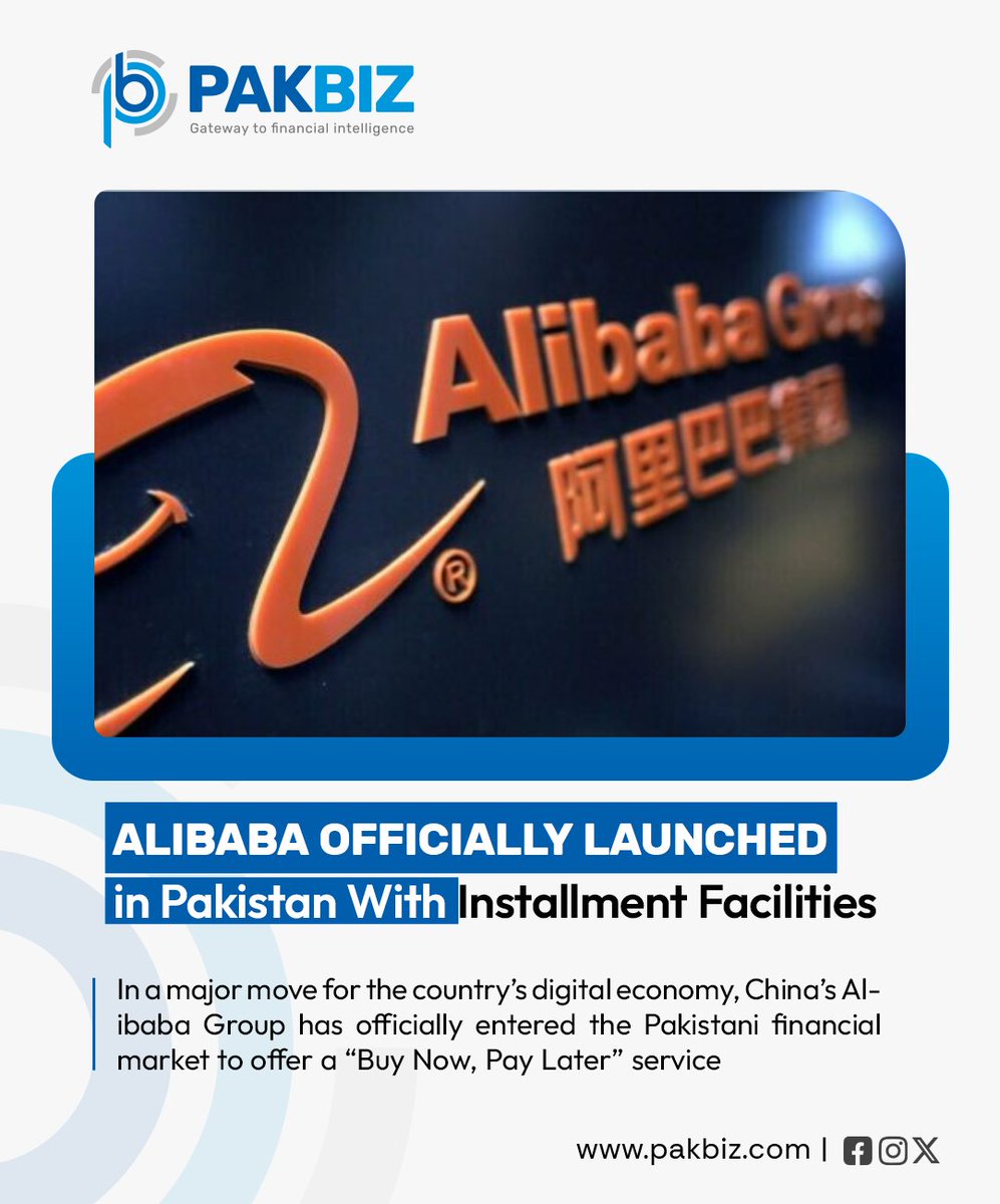 PakBizOfficial's tweet image. Alibaba Officially Launched in Pakistan With Installment Facilities for Online Buyers
Read More..
pakbiz.com/alibaba-offici…
#AliBaba #onlineshopping #installment #PakBiz