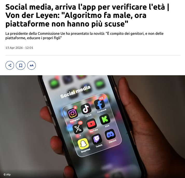 riktroiani's tweet image. È pronto al lancio il #software made in Europe che consentirà di verificare in maniera più stringente l'età dei #social media.

Lo scopo della nuova app è semplice: garantire un controllo efficace dell'età di  chi accede a determinati contenuti, replicando alla lontana - e a