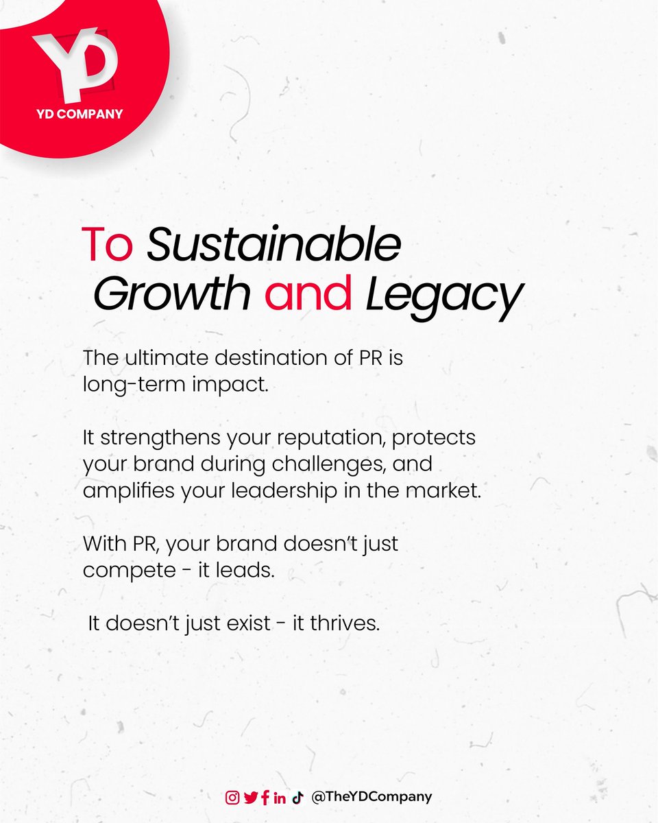 TheYDCompany's tweet image. Public Relations is often misunderstood as just “getting visibility.” 
It’s how brands move from being overlooked to being trusted.

 From just another option to the obvious choice.

#YDCompany #pragencyinlagos #publicrelations #Brandstrategy