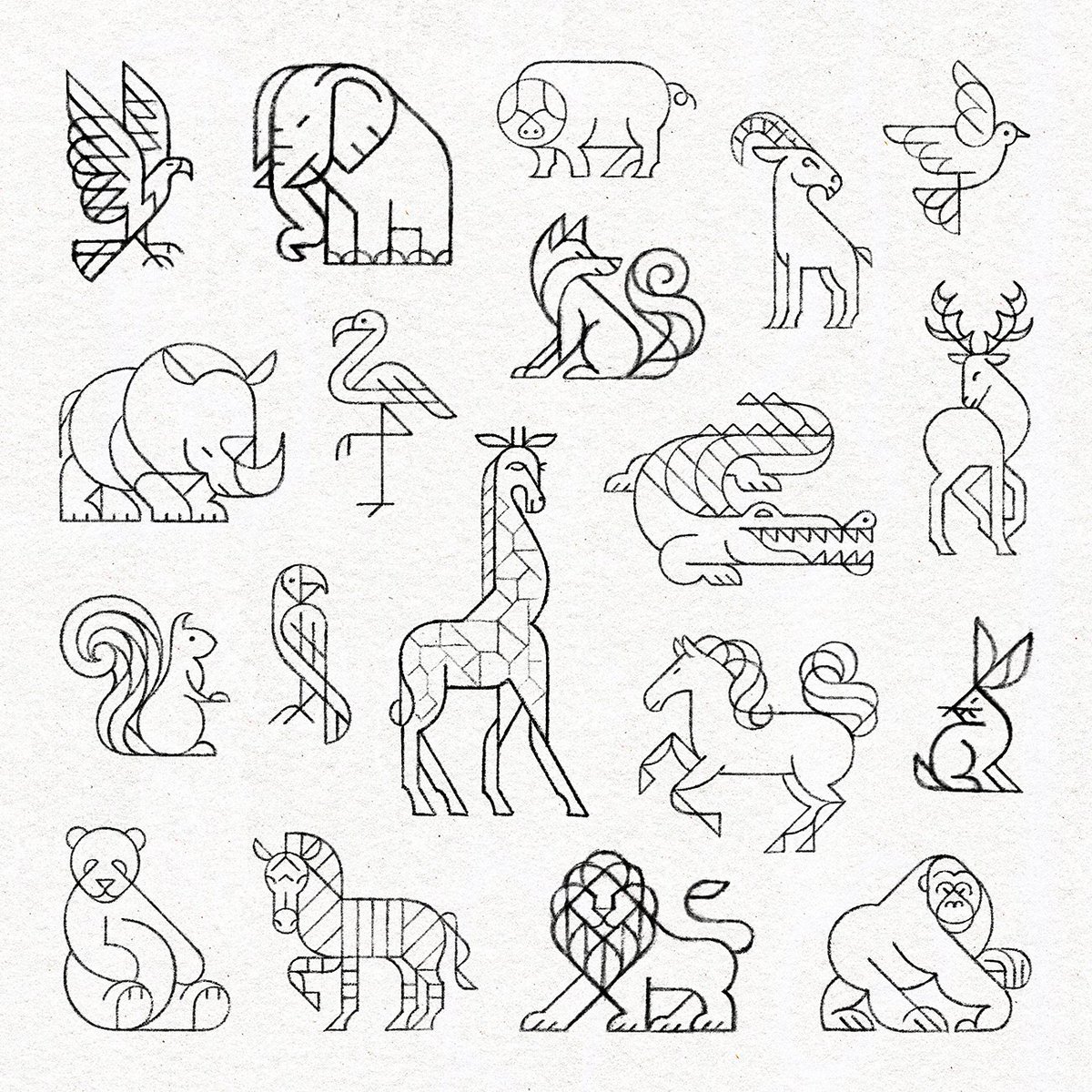 🦊🐴🐘🦁🐇🦩 Animal sketches for <a href="/haguruma_jp/">Haguruma（株式会社 羽車）</a>. ¿Which one is your favourite?

More processes: youtu.be/r8etXLZo94c

#illustration #draw #design #lineart #art #Procreate #animals