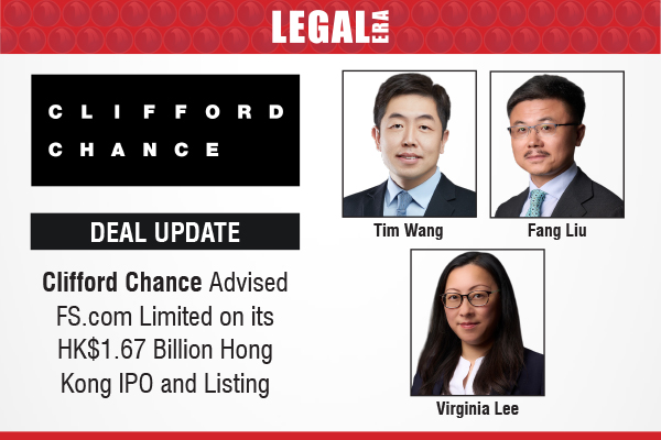 LegalEraGlobal's tweet image. Clifford Chance Advised FS.com Limited On Its HK$1.67 Billion Hong Kong IPO And Listing

Link to read full News: legaleraonline.com/global/deal-st…

#legalera #legalupdates #cliffordchance #fscom #ipo #hongkong #capitalmarkets
