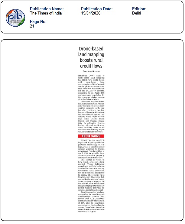 mopr_goi's tweet image. SVAMITVA: Unlocking Rural Assets, Driving Growth

Launched on 24 April 2020 (#NationalPanchayatiRajDay), #SVAMITVA Scheme has emerged as a transformative initiative, bringing clarity to rural property ownership through #drone-based mapping. By turning residential properties into