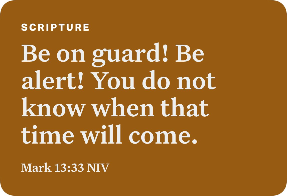 CraigCo73952257's tweet photo. Mark 13:33 NIV https://t.co/0YBb0o6tKf https://t.co/0XJA2nZEcw