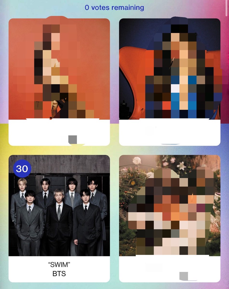 방탄 AMA 3개 후보 올랐으니
30번씩 투표 합시다

• ARTIST OF THE YEAR
• SONG OF THE SUMMER
• BEST MALE K-POP ARTIST

👉🏻 vote.theamas.com