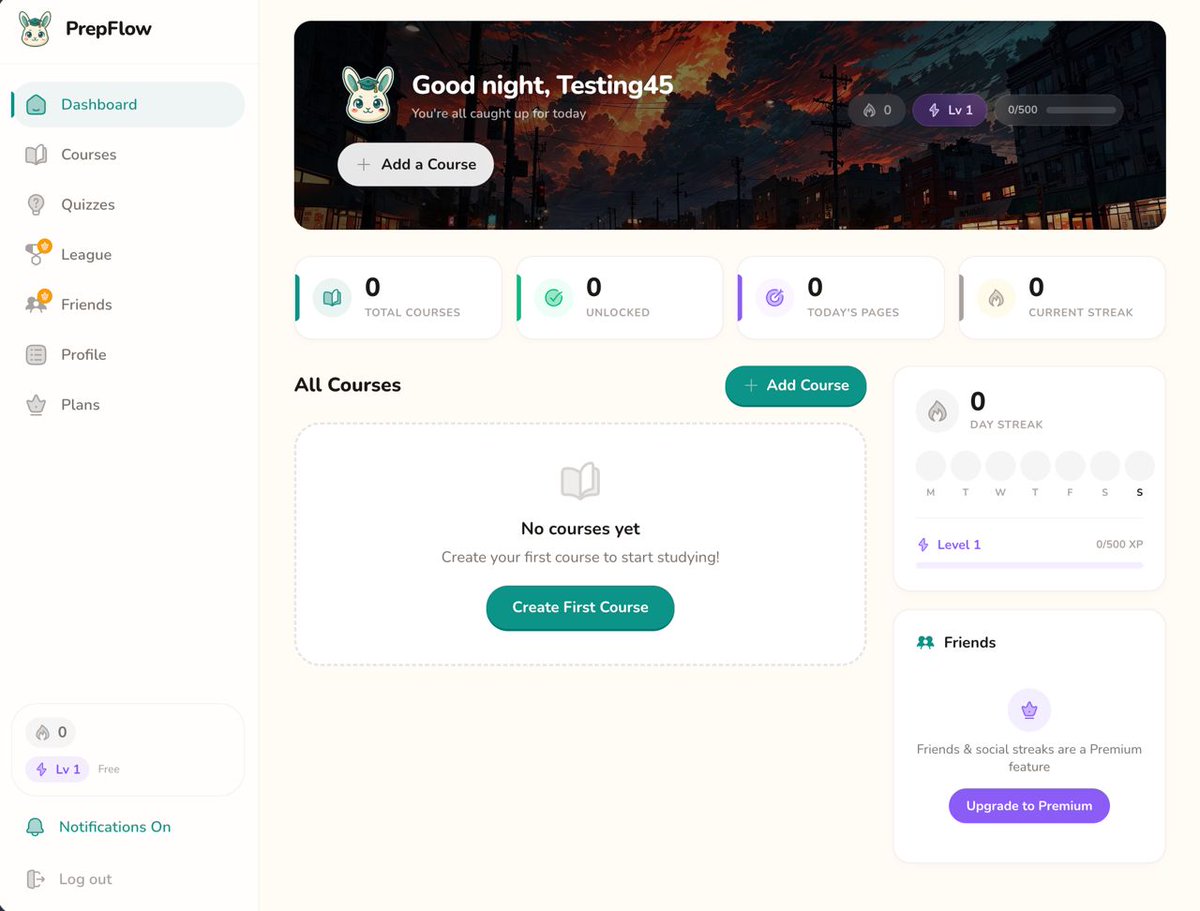 nkechi_elechi's tweet photo. I built PrepFlow because cramming works just enough to pass, never enough to actually improve.

So I fixed the real problem: consistency.

Upload your course, get a daily plan, stay consistent.
Try it free: https://t.co/nacN2QeEvQ
#buildinpublic #studytips  #productivity #edtech https://t.co/lbeyVDYZVx