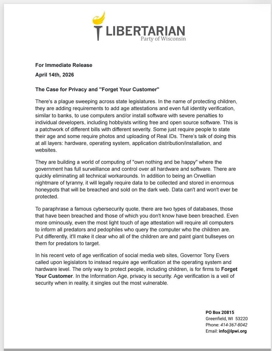 Libertarian Party WI tweet media