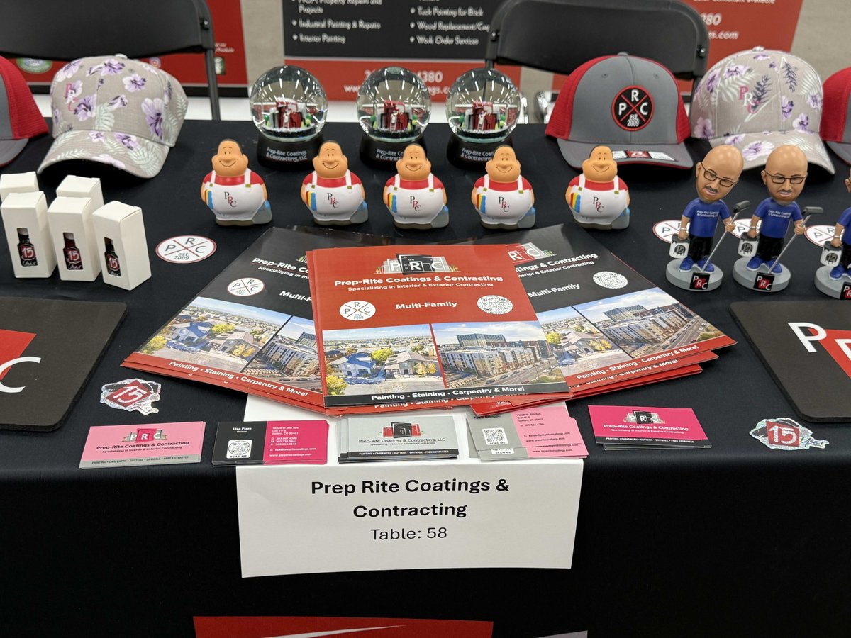 PRC_PrepRite's tweet image. Make sure you swing by the Prep-Rite booth, table 58 and grab some fantastic swag from your favorite contractor! We so appreciate the support and love attending such fun events! #buildingalegacy #prc #preprite #preprite303 #prepritecoatings #AAMD #maintancemania2026