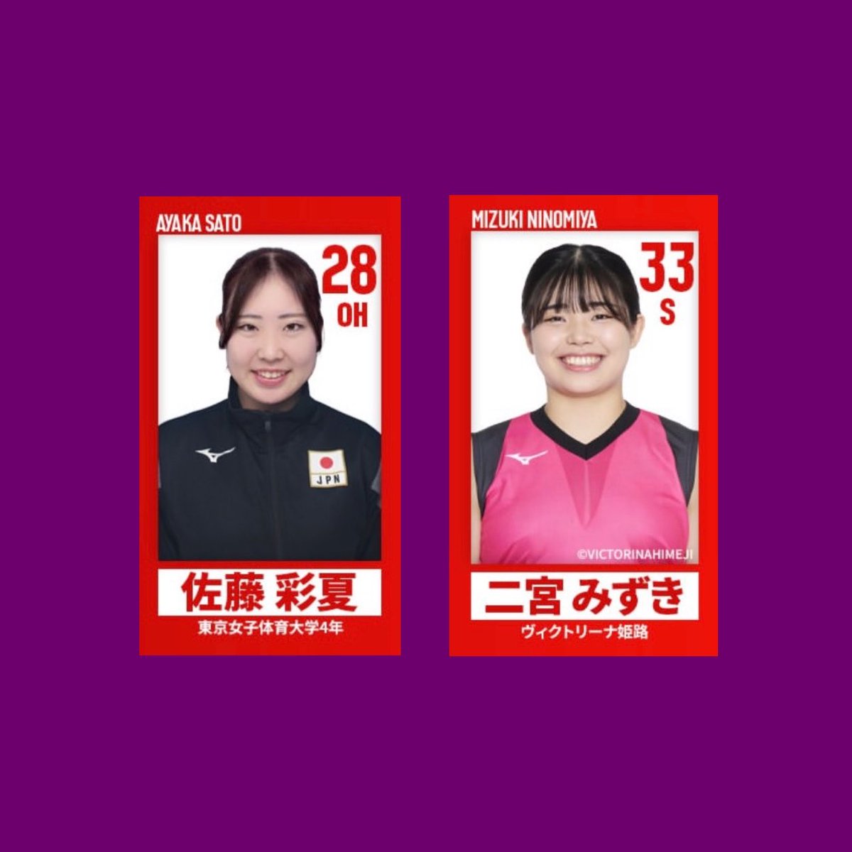 お知らせ】 この度、2026年度 バレーボール女子日本代表 チームの登録