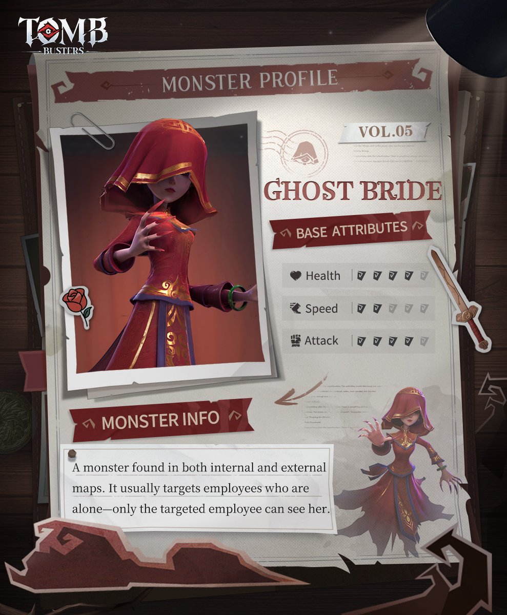 Monster Profile: Ghost Bride | Tomb Busters
Health: ★★★★
Speed: ★★
Attack: ★★★★
<Tomb Busters> will officially launch on May 27, 2026!
Gather your friends and embark on a chilling yet thrilling adventure!