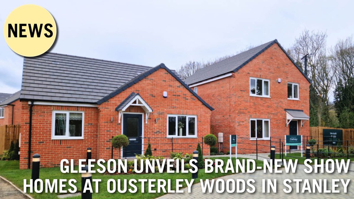 Housebuilderdev's tweet image. 🚨 Gleeson has unveiled brand new show homes at Ousterley Woods in Stanley. Check it out! 🏡✨ Read more here: hbdonline.co.uk/news/gleeson-u… #NewHomes #Stanley #GleesonHomes